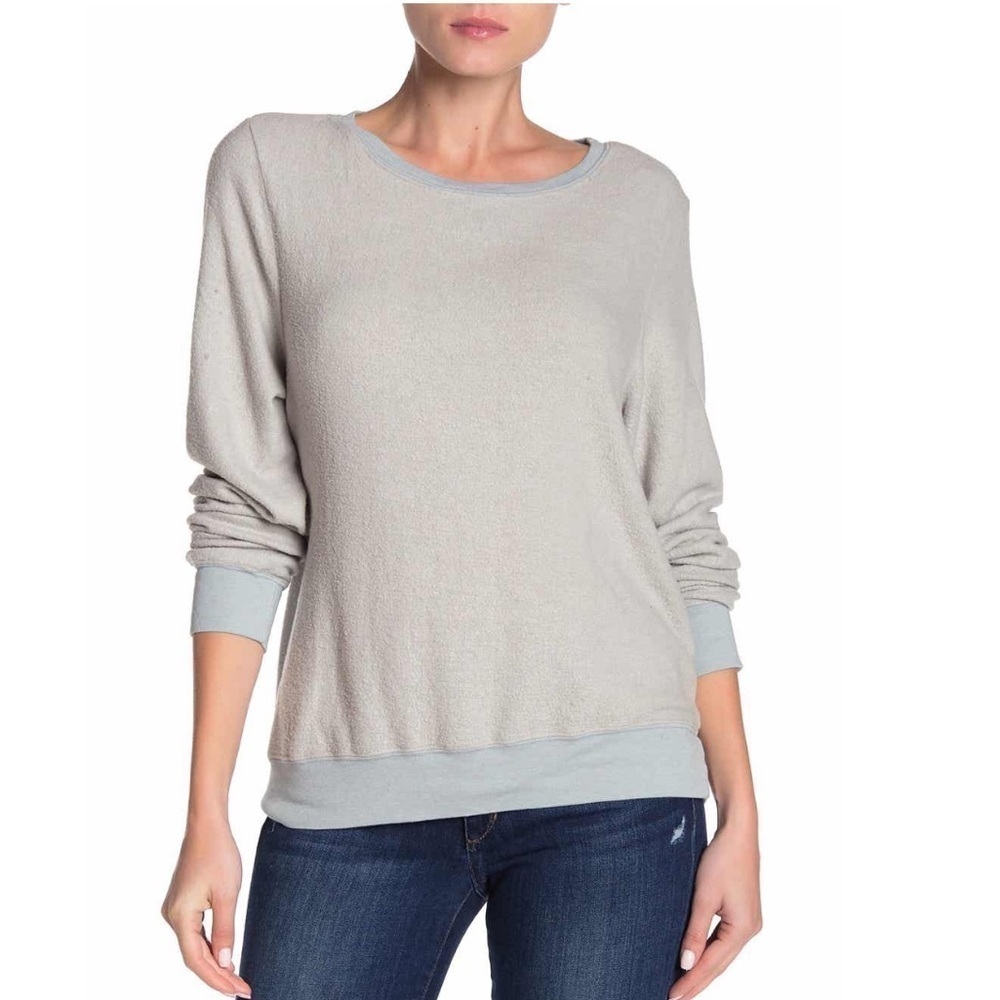 Wildfox baggy beach Geisha Gray sweatshirt